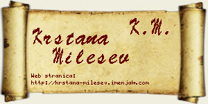 Krstana Milešev vizit kartica